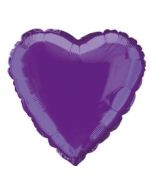 Ballon hélium forme coeur - violet