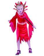 Costume fille diablesse avec flammes - Taille 4/6 ans