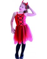 Déguisement fille diablesse rouge et noir - Taille 4/6 ans