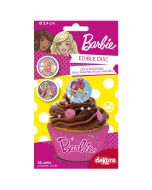16 Disques à cupcakes en sucre Barbie
