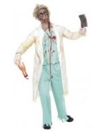 Déguisement homme docteur zombie blanc et vert - Taille M 