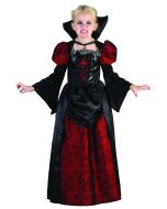 Déguisement fille vampire rouge et noir - Taille 7/9 ans