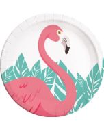 8 assiettes flamant rose