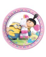 8 assiettes minions licorne