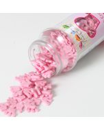 Confettis gâteau couronnes en sucre roses 45 g - 2