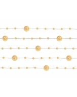 Guirlande de perles 1m30 – or lumineux