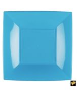 grande assiette carré turquoise