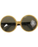 Lunettes Rondes Glitter Or