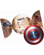 6 invitations Avengers Civil War
