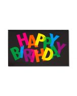 6 invitations happy birthday multicolores