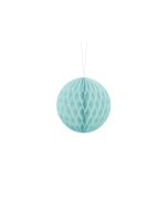 Boule chinoise alvéolée bleu ciel - 10 cm