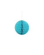 Boule chinoise alvéolée turquoise - 20 cm