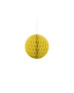 Boule chinoise alvéolée jaune - 10 cm