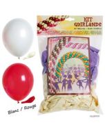 Guirlande de ballons blanc rouge