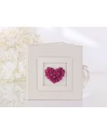 Livre d'or mariage coeur fleur fuchsia