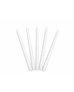 10 Bougies flambeau 24 cm - blanc