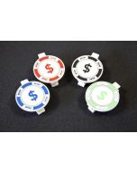 Lot de 4 pinces jetons Casino