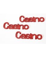 Lot de 6 confettis de table Casino Rouge