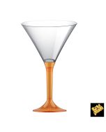 Verre cocktail plastique x 6 – orange translucide