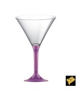 Verre cocktail plastique x 6 – prune translucide