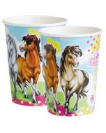 Lot 8 gobelets anniversaire cheval "Charming Horses"