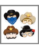 Lot de 4 masques thème western