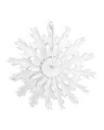 Rosace décorative flocon blanche - 37 cm