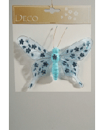 Papillon organza - bleu