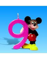 Bougie Mickey en forme de chiffre 9