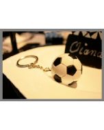 Porte-clés ballon de foot - noir - x10