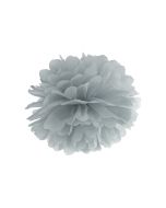 Pompon de papier buvard gris - 35 cm