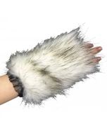 Gants fourrure blanche - adulte