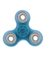 Hand spinner transparent bleu