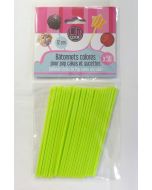 50 bâtonnets pour pop cake et sucettes - vert anis