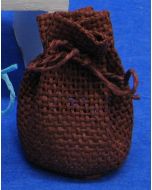 Bourses en jute - chocolat 4,5 cm x 7 cm 