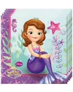 20 serviettes Princesse Sofia Sirene