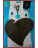 set de table coeur noir