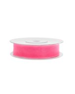 Ruban en organdi rose fluo