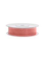 Ruban soie 12 mm - corail