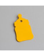 Etiquette forme biberon - jaune 3,5 cm x 5,5 cm 