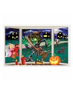 Poster halloween sorcière écrasée