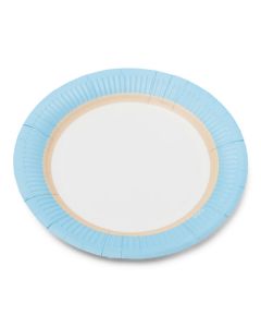 12 assiettes bleues et blanches - 23 cm