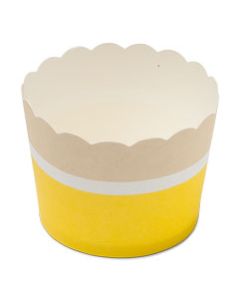 25 caissettes à cupcakes jaunes