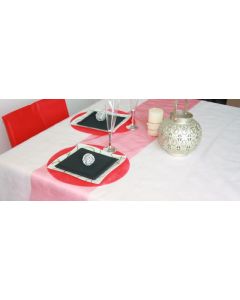 Chemin de table organdi - Rouge