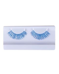 Faux cils - argent et bleu - la paire (colle incl.)