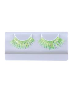 Faux cils - argent et vert - la paire (colle incl.)