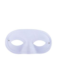 Loup domino tissu blanc
