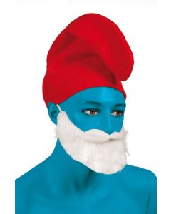 Bonnet lutin bleu - Rouge