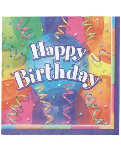 16 serviettes de table - Happy birthday