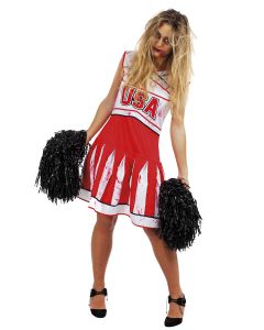 Costume adulte pom pom girl zombie - taille unique